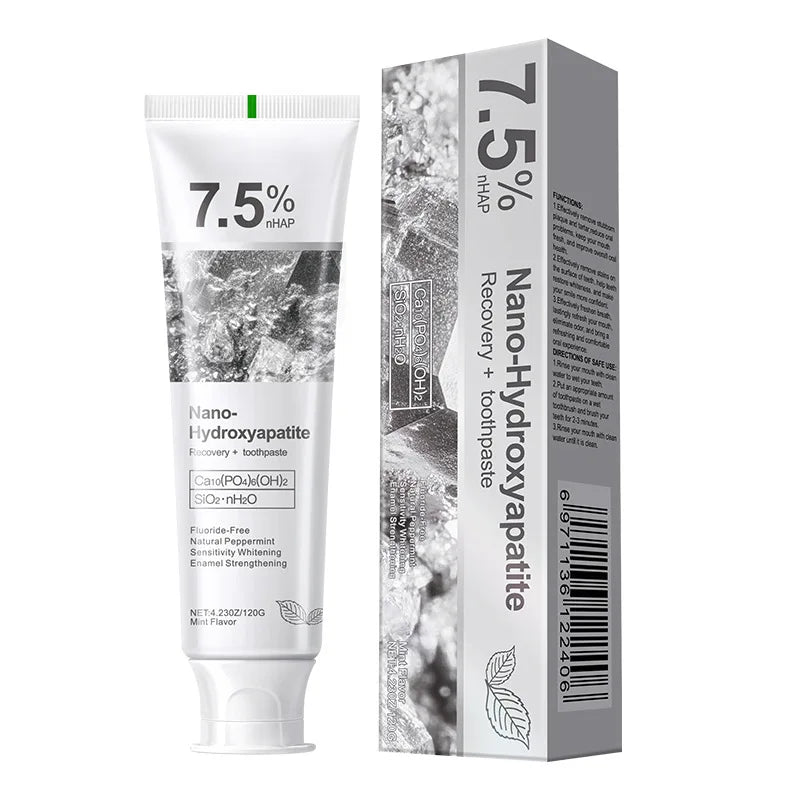 Hydroxyapatite Whitening Toothpaste — Gentle Mint, Stain Removal & Fresh Breath
