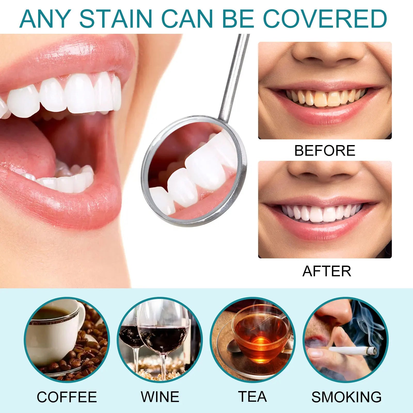 Teeth Whitening Paint — Instant Stain Cover & Brightening