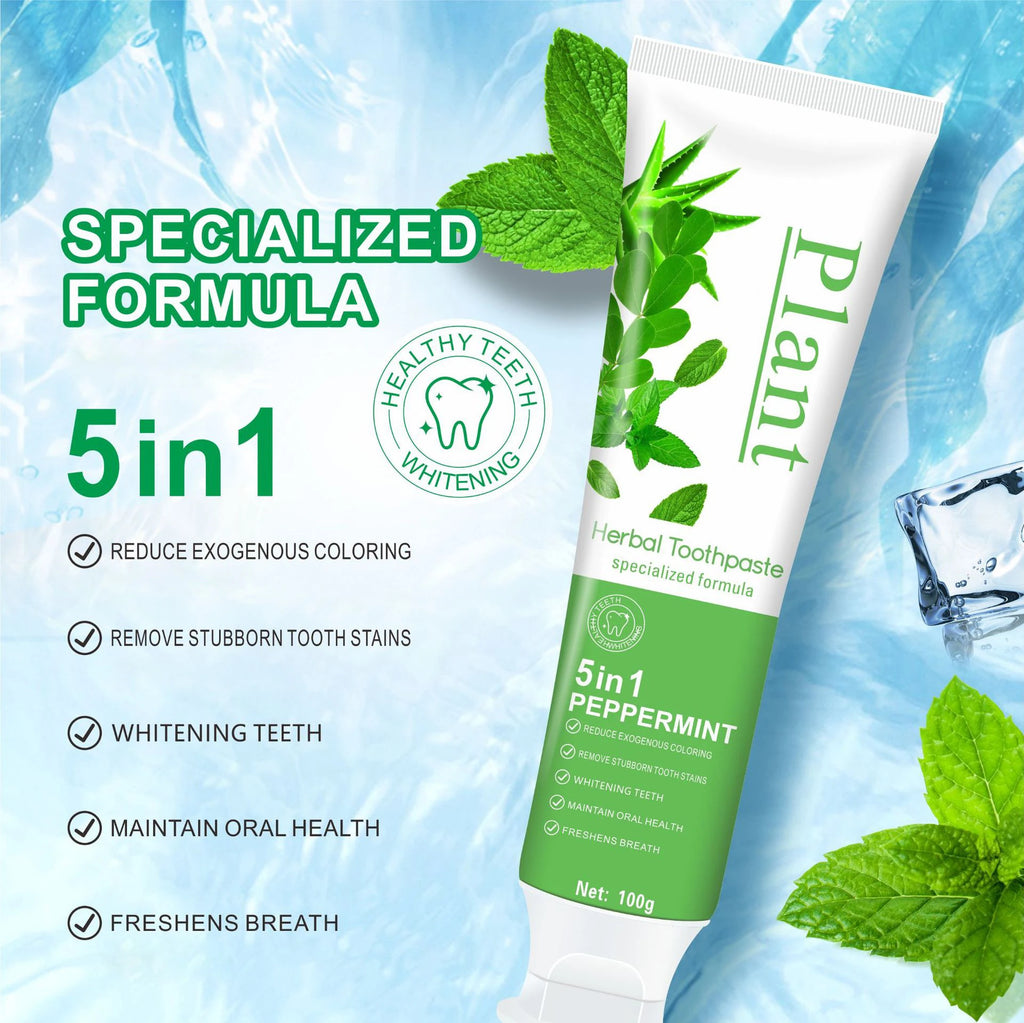 Hydroxyapatite Whitening Toothpaste — Gentle Mint, Stain Removal & Fresh Breath