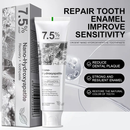 Hydroxyapatite Whitening Toothpaste — Gentle Mint, Stain Removal & Fresh Breath