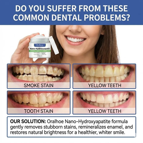 Nano-Hydroxyapatite Whitening Tooth Powder — Enamel Repair & Deep Clean