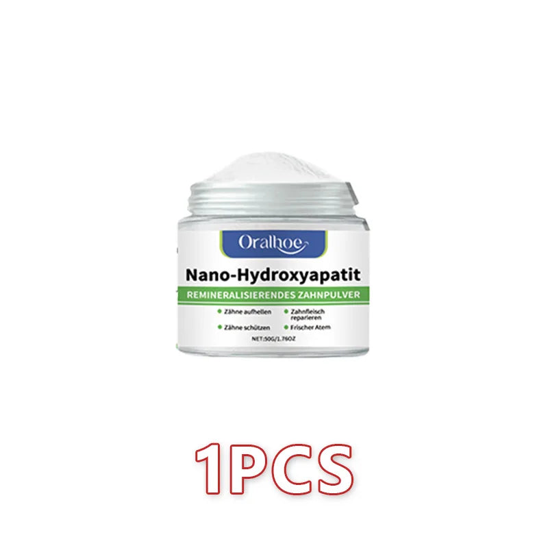 Nano-Hydroxyapatite Whitening Tooth Powder — Enamel Repair & Deep Clean